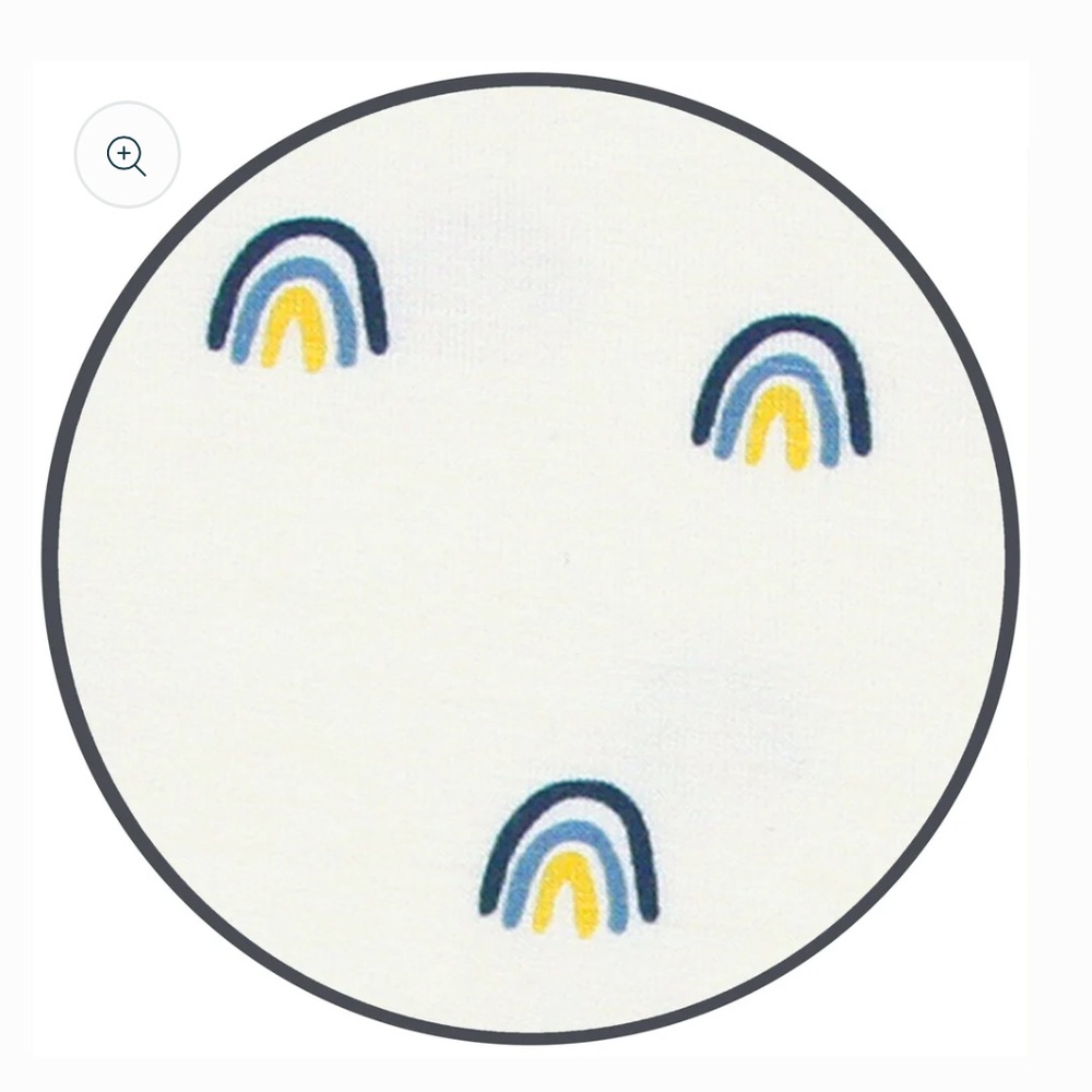 Lou Lou & Co Ezra Swaddle Blanket
Cream with blue Rainbows
Soft stretchy - Picture 3 of 6